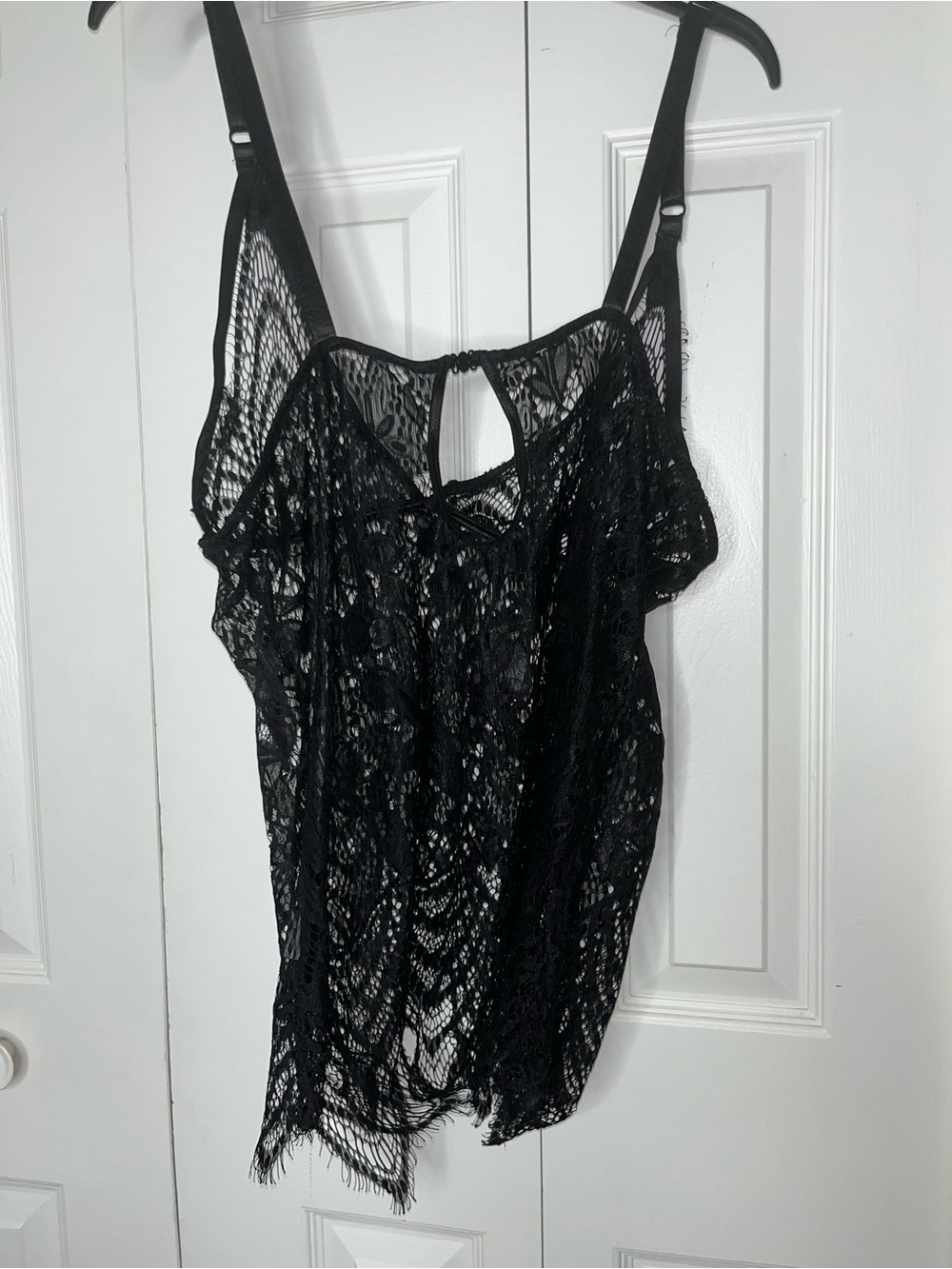 Sheer Black Lace Camisole Top - Picture 2 of 4
